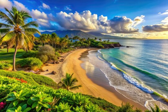 Maui's beaches resort alongside native coastal plants such as ilima and naenaena, providing habitat for sea turtles, monk seals, and colorful fish.