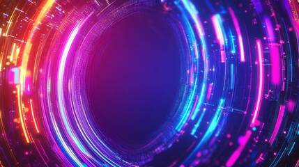 Obraz premium High-Tech Cyber Monday Poster with Futuristic Art and Neon Colors