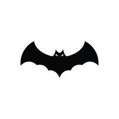 halloween bat silhouette design template isolated on white background