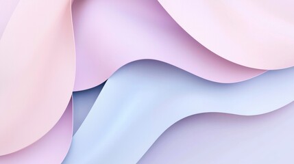 Fototapeta premium Abstract background in pastel pink and blue colors with smooth waves, perfect for a stylish and modern design. The wavy shapes create a sense of movement and fluidity