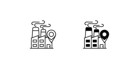 factory set icon with white background vector stock illustration