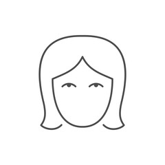 Female front view line icon