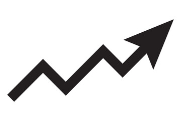 Growth Trend Chart icon vecto set. Profit graph illustration sign collection. up arrow symbol or logo.