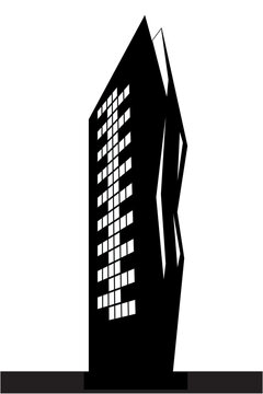A vector silhouette of Tour Majunga&mdash;ideal for architectural branding, travel marketing, or custom designs. Fully editable for a variety of creative applications.