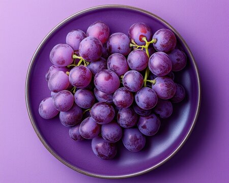 Purple Grapes on a Purple Plate.