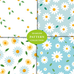daisies ditsy Seamless Pattern Background
