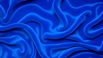 Obraz premium blue velvet wavy background texture wallpaper
