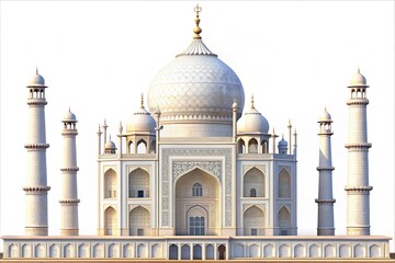 Taj mahal isolated