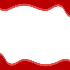 Red Wave Header and footer border vector