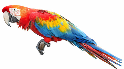 Obraz premium magnificent realistic Scarlet Macaw on white background