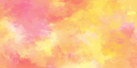 abstract watercolor background .watercolor background with pink and yellow color. Fantasy light red, pink shades watercolor background. subtle watercolor pink yellow gradient illustration.	