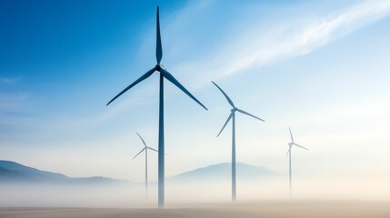 Massive wind farm in China's countryside, contributing to the global fight against climate change