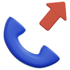 phone call forward 3d render illustration