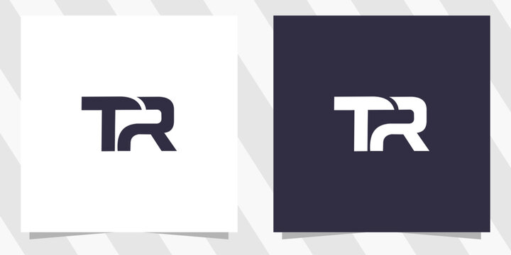 letter tr rt logo design vector