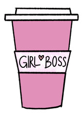 Pink Girl Boss Cup Artwork