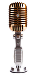 PNG Retro microphone white background technology lighting.