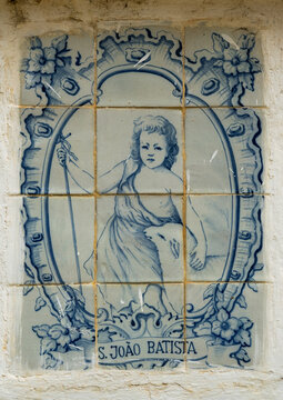 Benin, West Africa, Ouidah, tiles in the in the old portuguese fort of st. john the baptist.
