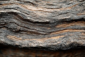 Close-up capture of fibrous tree bark with clearly visible growth rings, showing beautifully detailed lines and textures, symbolizing aging, growth, and nature's resilience.