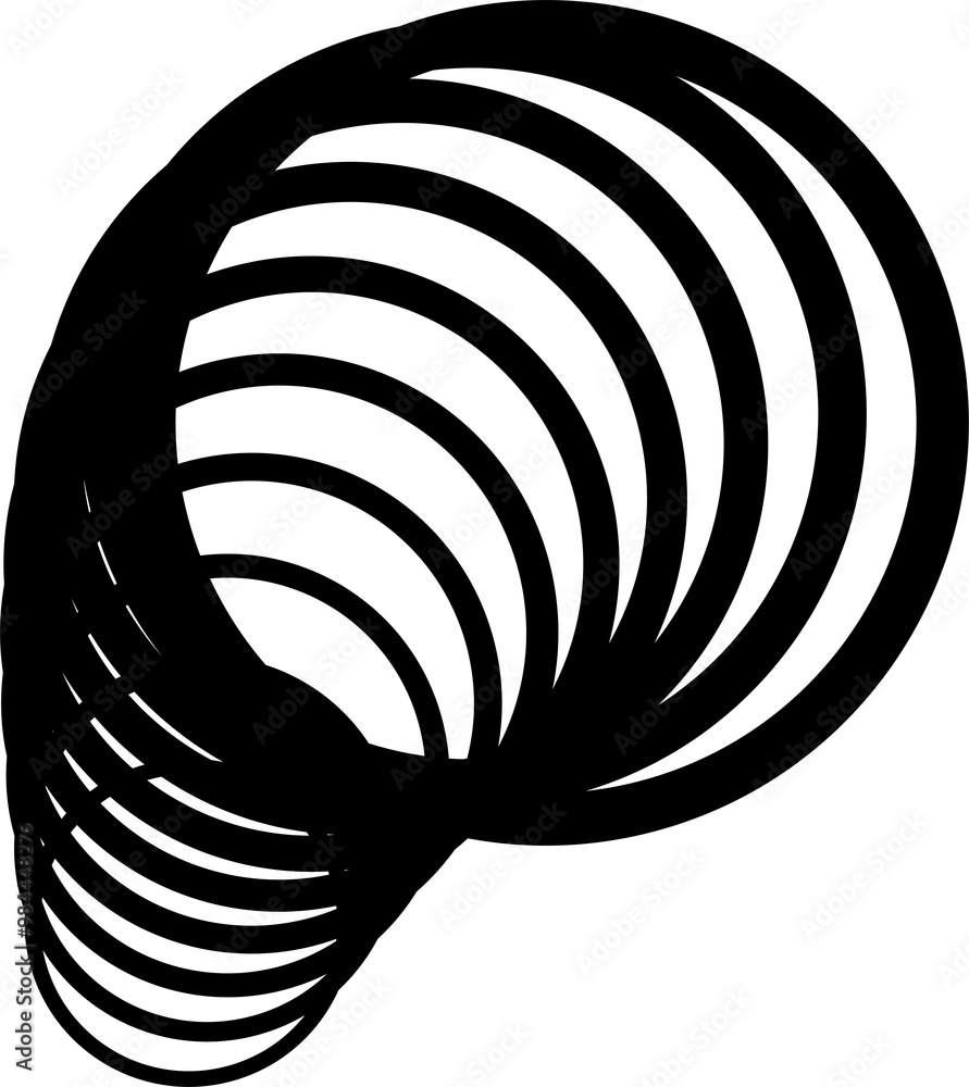 Poster circle with curve line gradient. futuristic technology concept