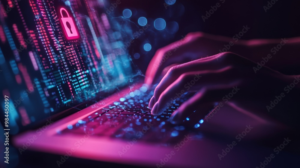 Aufkleber a cyber security professional ensures data protection, network safety, and information integrity, ad