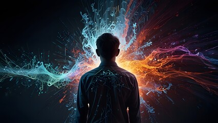 Fototapeta premium the world of artificial intelligence, AI technology Created with Generative AI technology.