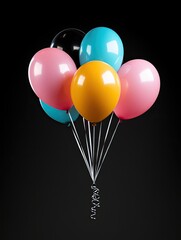 Colorful Balloons Design with Happy Vibe