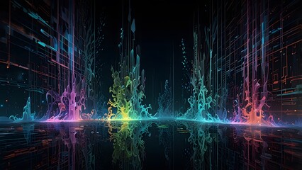 the world of artificial intelligence, AI technology Created with Generative AI technology.