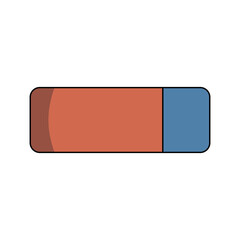 Eraser for pen and pencil, vector design
