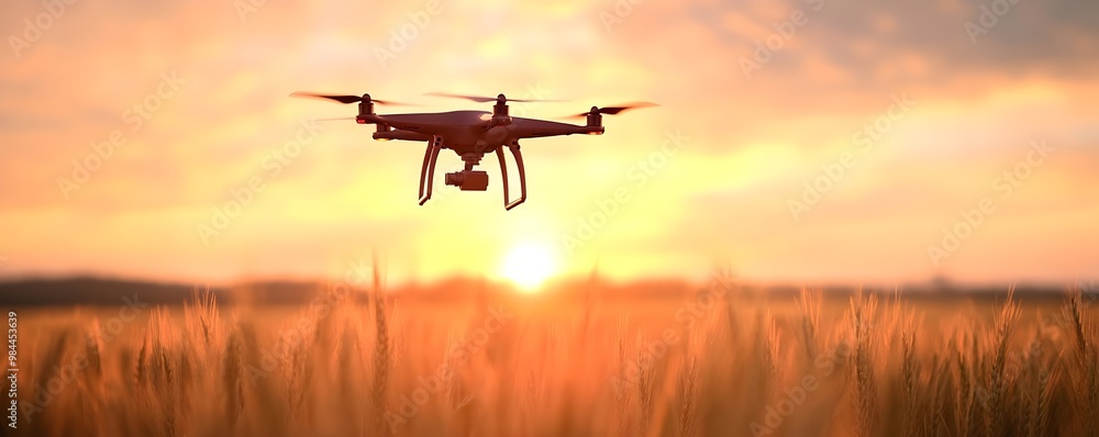 Poster advanced drone spraying technology for smart ai-driven farming - precision agriculture solutions enh