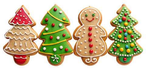 Festive Gingerbread Cookies and Christmas Tree Design