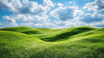 Fototapeta premium green field and blue sky