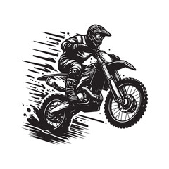 Dirty Bike silhouette  Vector Illustration
