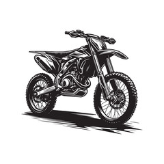 Dirty Bike silhouette  Vector Illustration