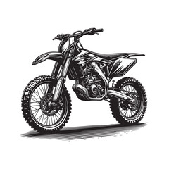 Fototapeta premium Dirty Bike silhouette Vector Illustration