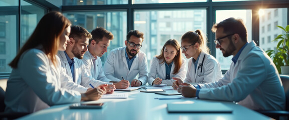 Cell Therapy Teamwork: Team Of Medical Experts Discussing Research And Treatment