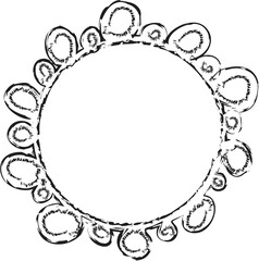 Sun brush strokes. Ink elements