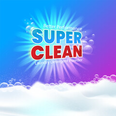 Detergent powder packet design