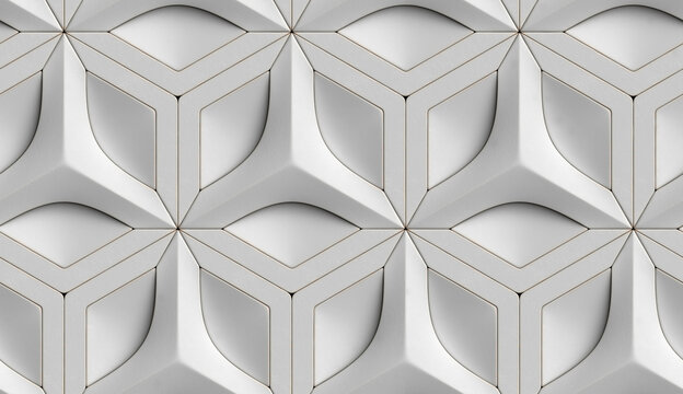 3D tiles of golden and wood oak solid elements