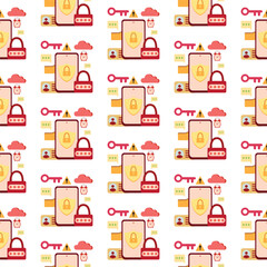 Cybersecurity illustration pattern