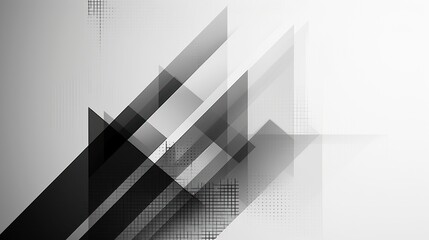 Fototapeta premium Abstract Geometric Shapes in Black and White