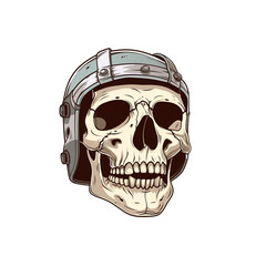Skull in a Helmet