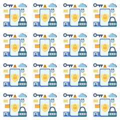 Cybersecurity illustration pattern