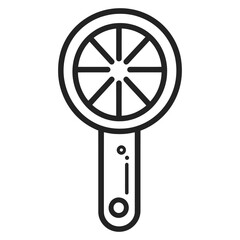 A simple black and white illustration of a pencil, symbolizing writing and creativity.