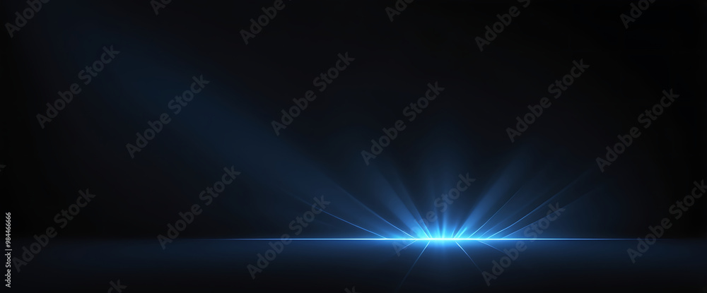 Wall mural blue blue spectrum lights tech black party club neon lights abstract wave technology blue gradient b