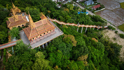 Ta Pa Pagoda in Tri Ton district is the largest and most beautiful pagoda. Photo shot in Tri Ton, An Giang on September 8, 2024.	