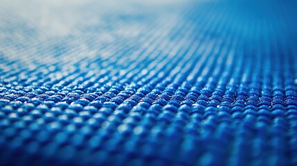 Close-up texture of blue yoga mat with light gradient
