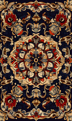 carpet or tile pattern 2D illustrator doodle wallpaper