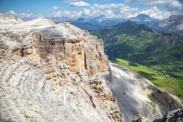 the rocky mountain top details, Dolomites, Italy