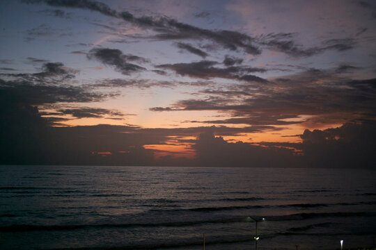 sunset over the sea