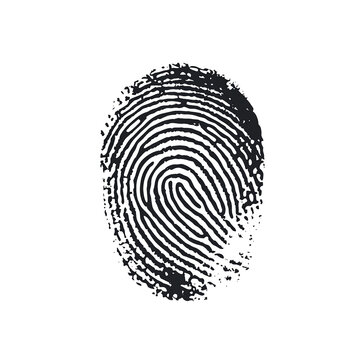 recommend clip art: a fingerprint, in a simple black-and-white style, cut out
